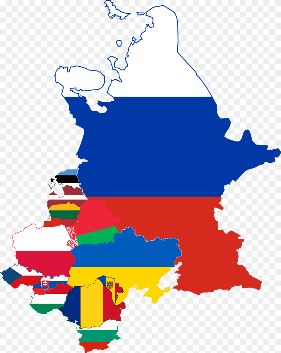 Flag Mapoftheeasterneuropeancountriessvgpng New European Russia Flag Map, Chart, Plot, Atlas, Diagram Free Png Download