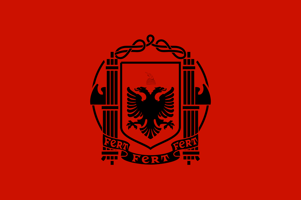 Flag Of Albania Clipart, Emblem, Symbol, Logo, Dynamite Png Image