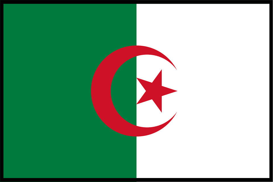 Flag Of Algeria Bordered Clipart, Star Symbol, Symbol Png Image