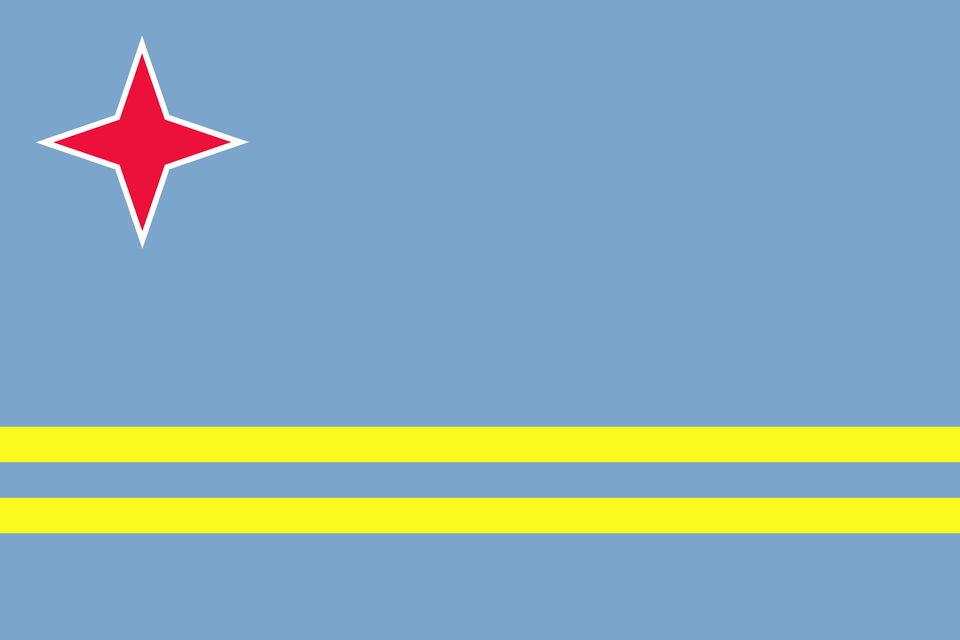 Flag Of Aruba Alternative Clipart, Star Symbol, Symbol, Outdoors Free Png Download