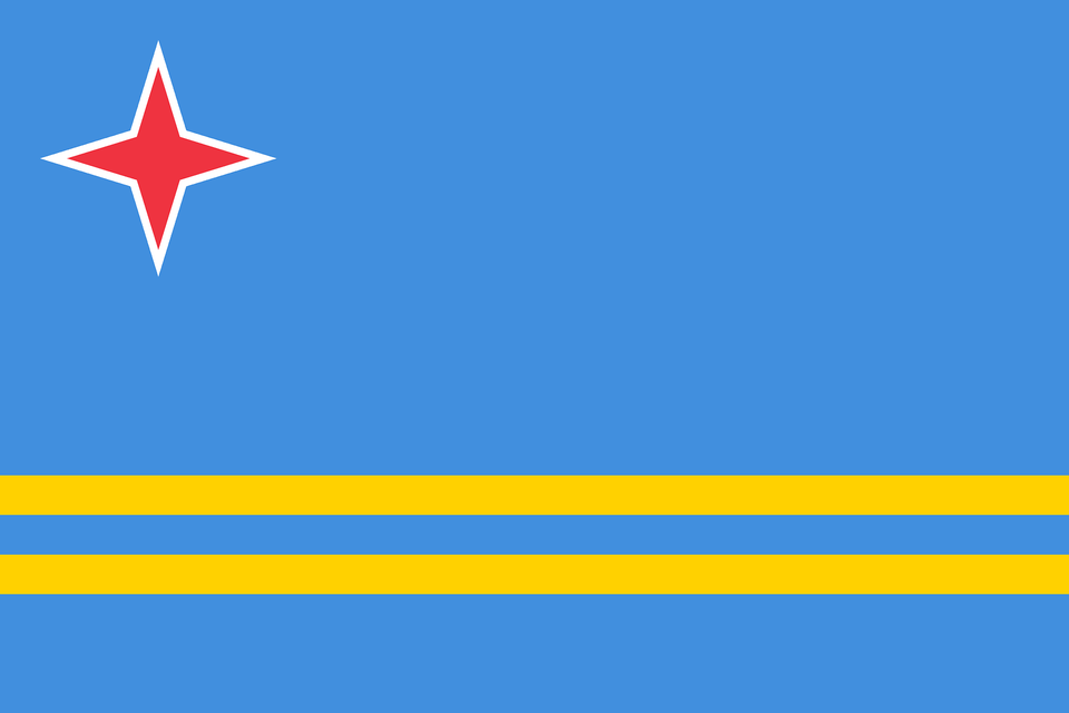 Flag Of Aruba Clipart, Star Symbol, Symbol Free Transparent Png