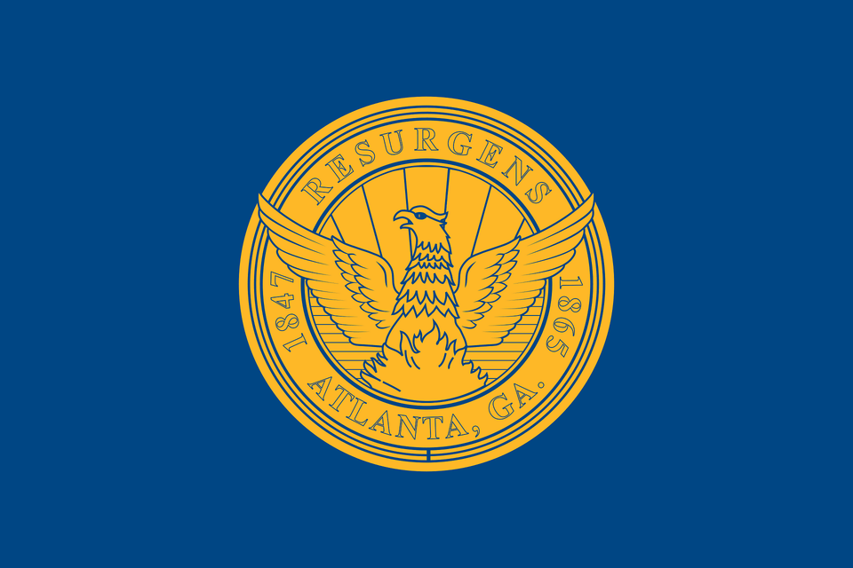 Flag Of Atlanta Georgia Clipart, Logo, Emblem, Symbol, Animal Free Png