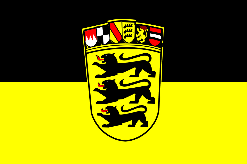 Flag Of Baden Wrttemberg Clipart, Logo, Emblem, Symbol, Animal Png