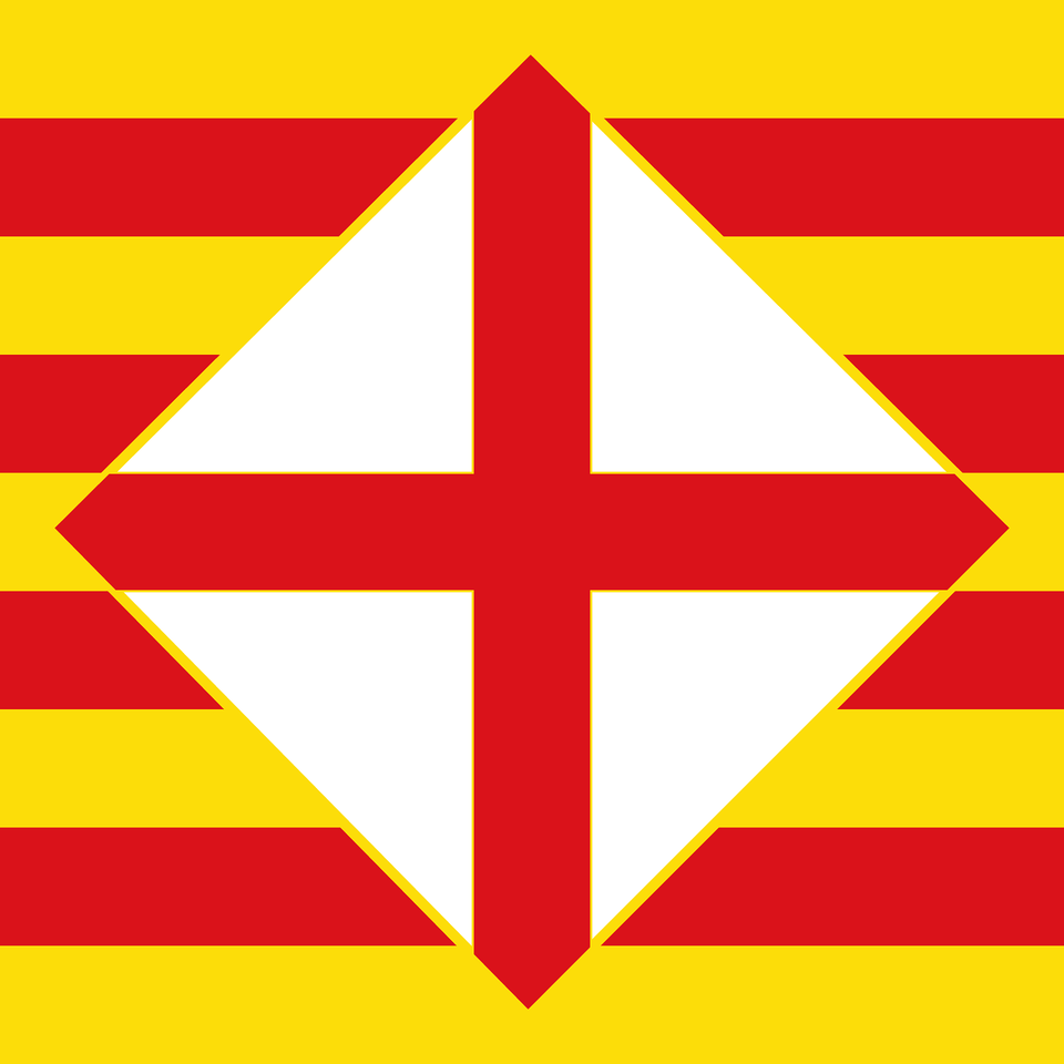 Flag Of Barcelona Provinceofficial Clipart Free Png Download