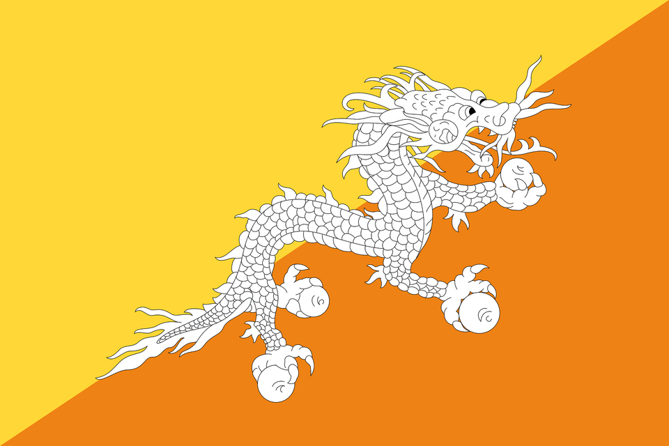 Flag Of Bhutan 2012 Summer Olympics Clipart, Dragon, Animal, Kangaroo, Mammal Free Transparent Png