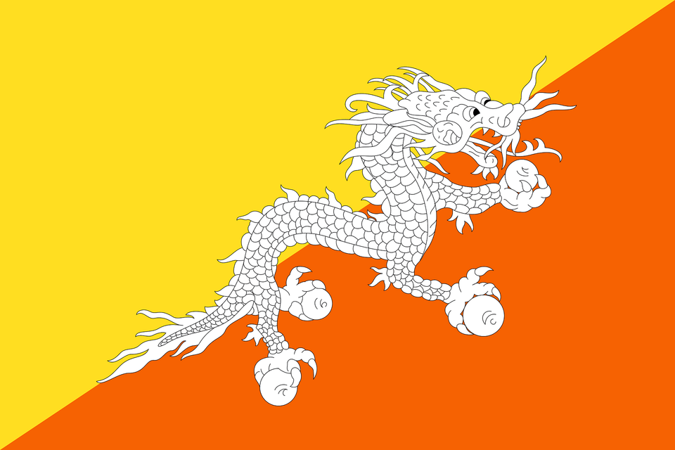Flag Of Bhutan 2016 Summer Olympics Clipart, Dragon, Animal, Kangaroo, Mammal Png