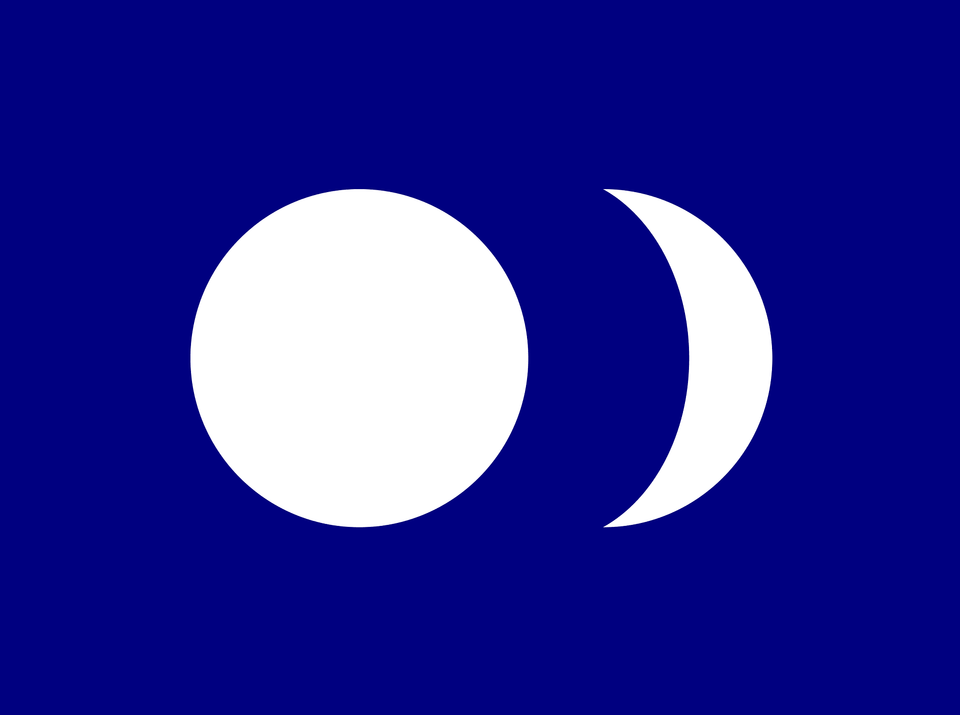 Flag Of Blue Ground White Sun And Moon Clipart, Astronomy, Nature, Night, Outdoors Png Image