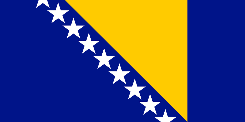 Flag Of Bosnia And Herzegovina 2008 Summer Olympics Clipart, Star Symbol, Symbol, Nature, Night Free Png Download