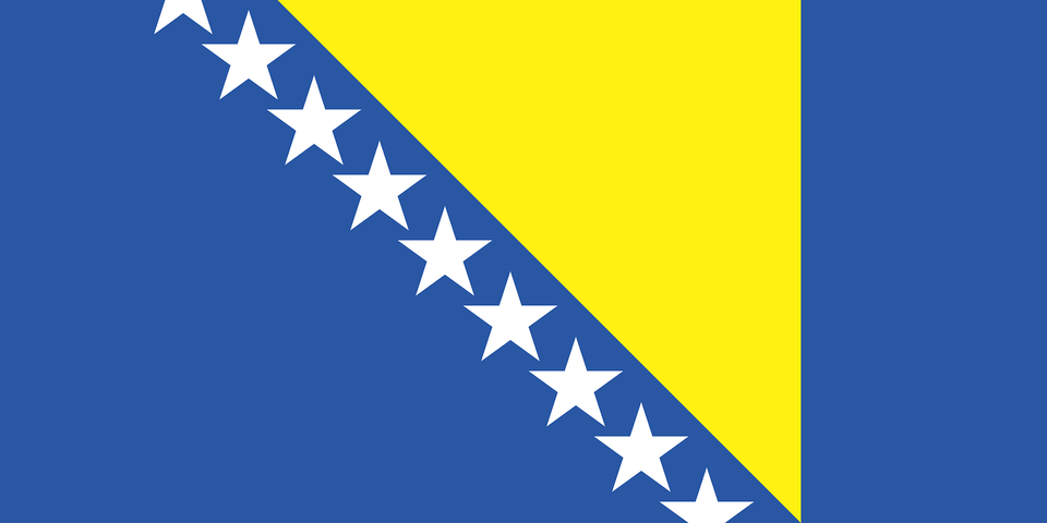 Flag Of Bosnia And Herzegovina 2016 Summer Olympics Clipart, Star Symbol, Symbol, Nature, Night Png Image