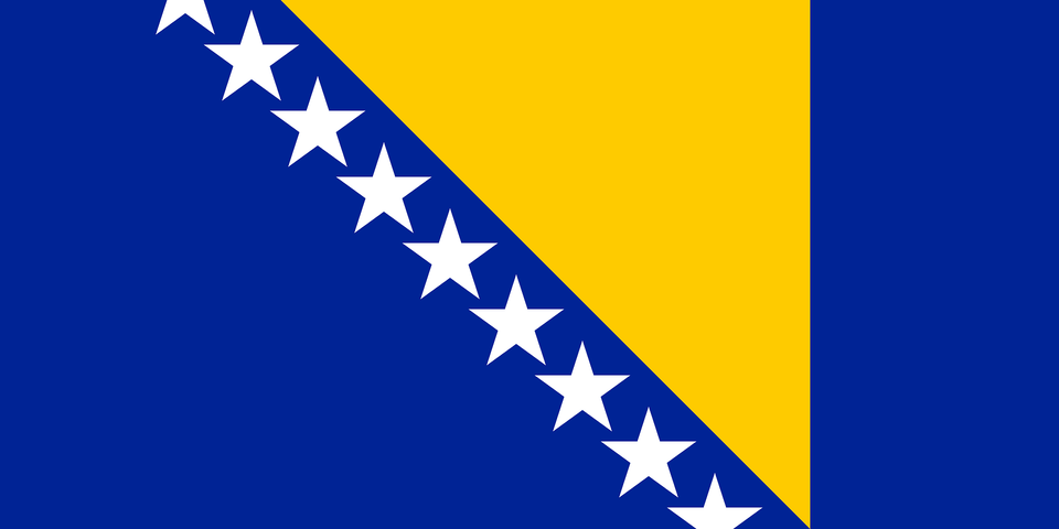 Flag Of Bosnia And Herzegovina Clipart, Star Symbol, Symbol, Nature, Night Png Image