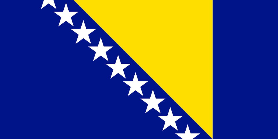 Flag Of Bosnia And Herzegovina Pantone Clipart, Star Symbol, Symbol, Nature, Night Free Png Download