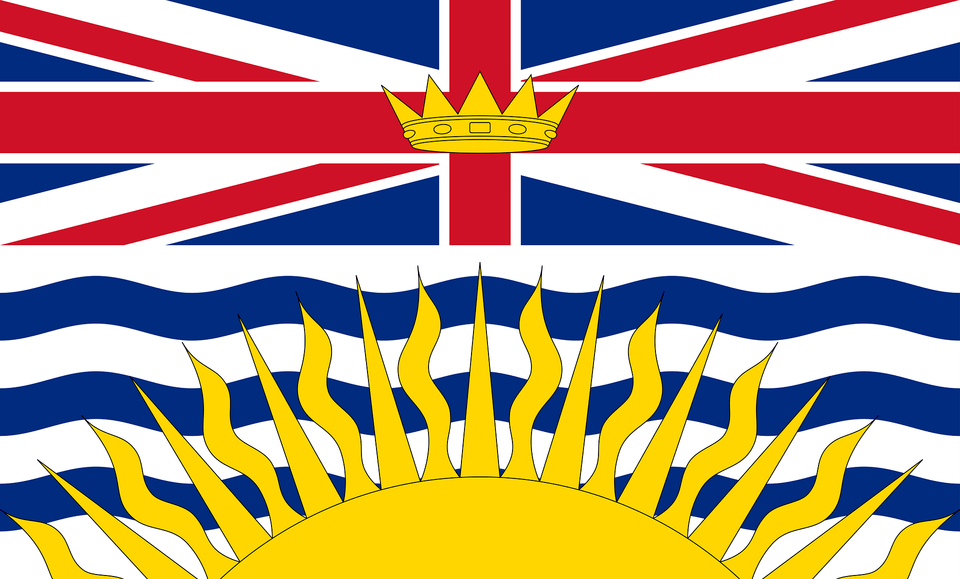 Flag Of British Columbia Clipart, Animal, Fish, Sea Life, Shark Free Png Download