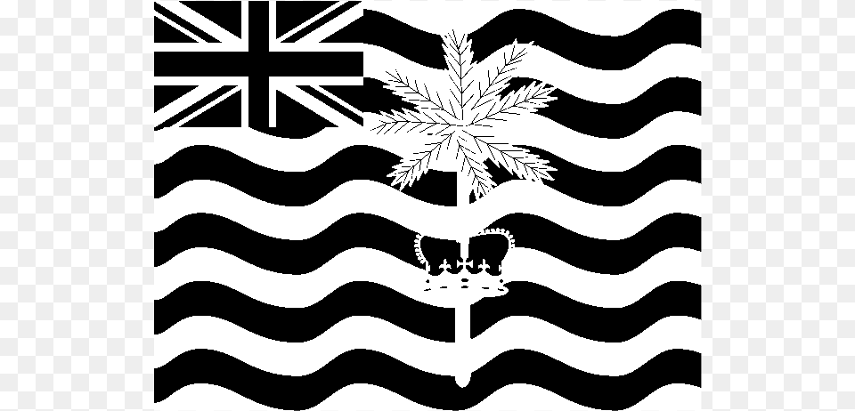 Flag Of British Indian Ocean Territory Logo Black And Ingiliz Kltr, Stencil, Home Decor, Animal, Reptile Png