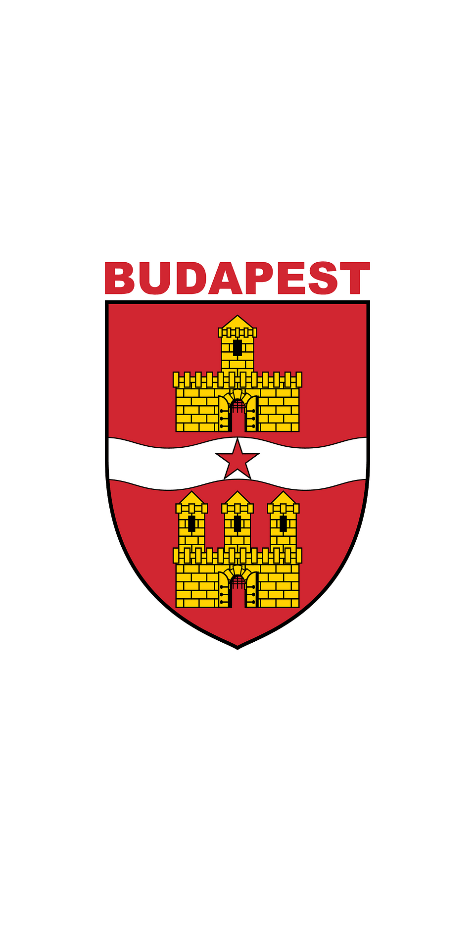 Flag Of Budapest 1984 1990 Vertical Clipart, Logo, Symbol Png