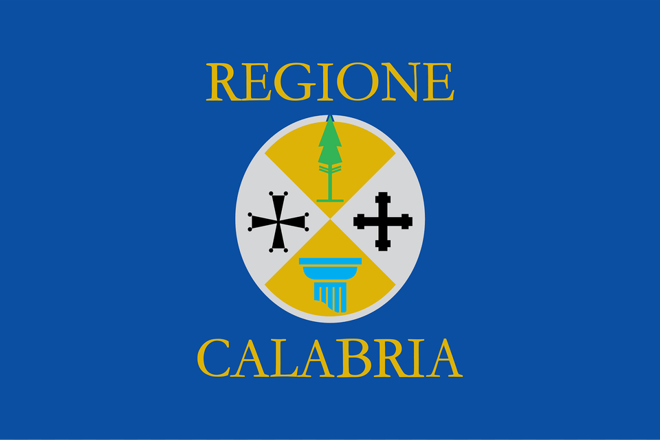Flag Of Calabria Clipart, Logo, Symbol Free Png