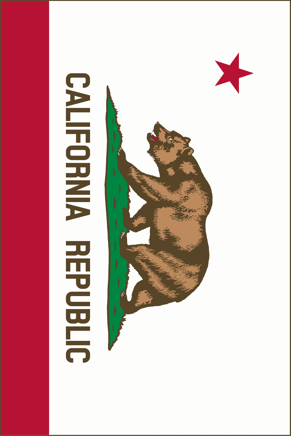 Flag Of California Clipart, Animal, Cat, Mammal, Pet Free Png Download