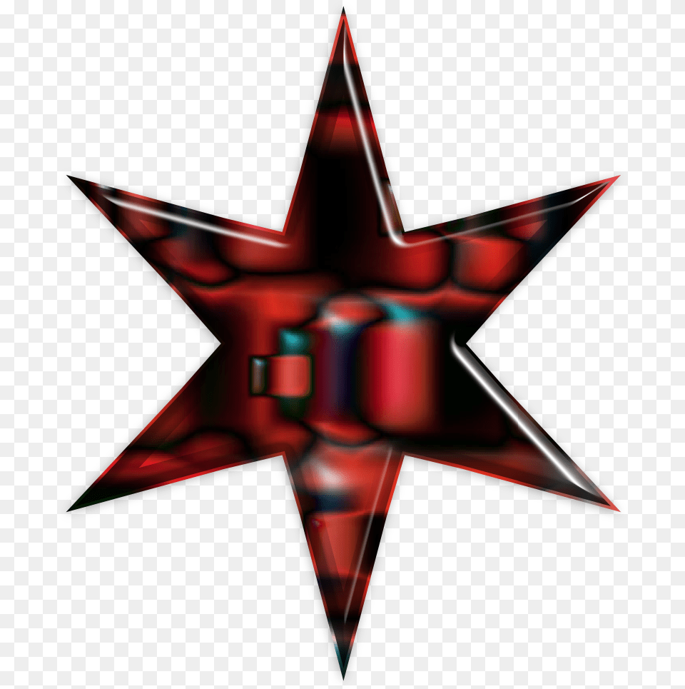 Flag Of Chicago Red Star Chicago Flag Stars, Star Symbol, Symbol, Rocket, Weapon Free Png Download