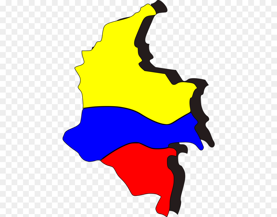 Flag Of Colombia Map Cartoon Symbol, Logo, Person Free Transparent Png
