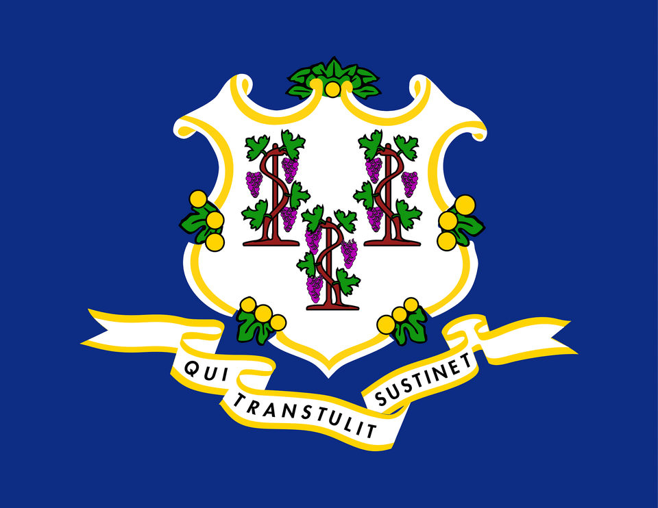 Flag Of Connecticut Clipart, Logo, Symbol, Dynamite, Weapon Png Image