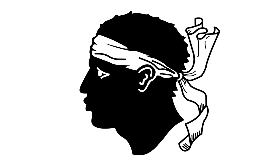 Flag Of Corsica Clipart, Stencil, Adult, Female, Person Png