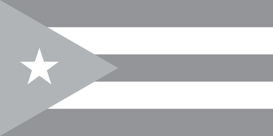Flag Of Cuba Black And White Clipart, Star Symbol, Symbol Free Png Download