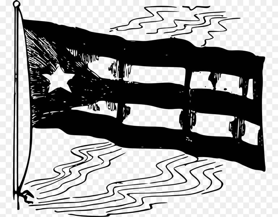 Flag Of Cuba Flag Of Puerto Rico Flag Of The United Clipart Black And White Puerto Rican Flag, Gray Png