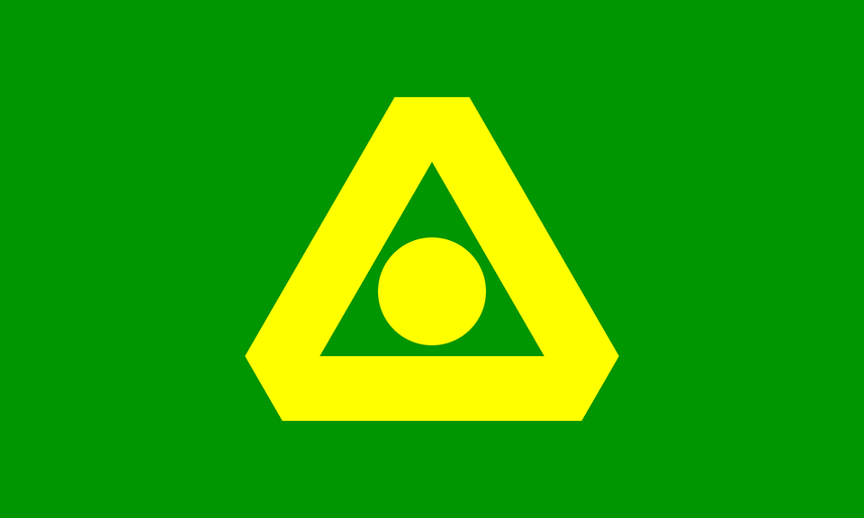 Flag Of Delta British Columbia Clipart, Green, Triangle, Symbol, Road Sign Png