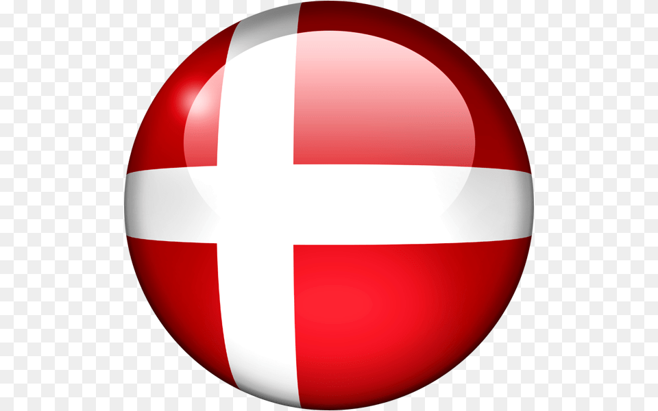 Flag Of Denmark Clipart Circle, Ball, Football, Soccer, Soccer Ball Png