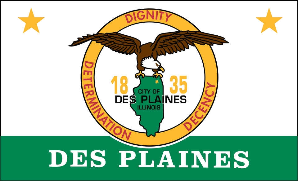 Flag Of Des Plaines Clipart, Logo, Symbol, Animal, Bird Free Png