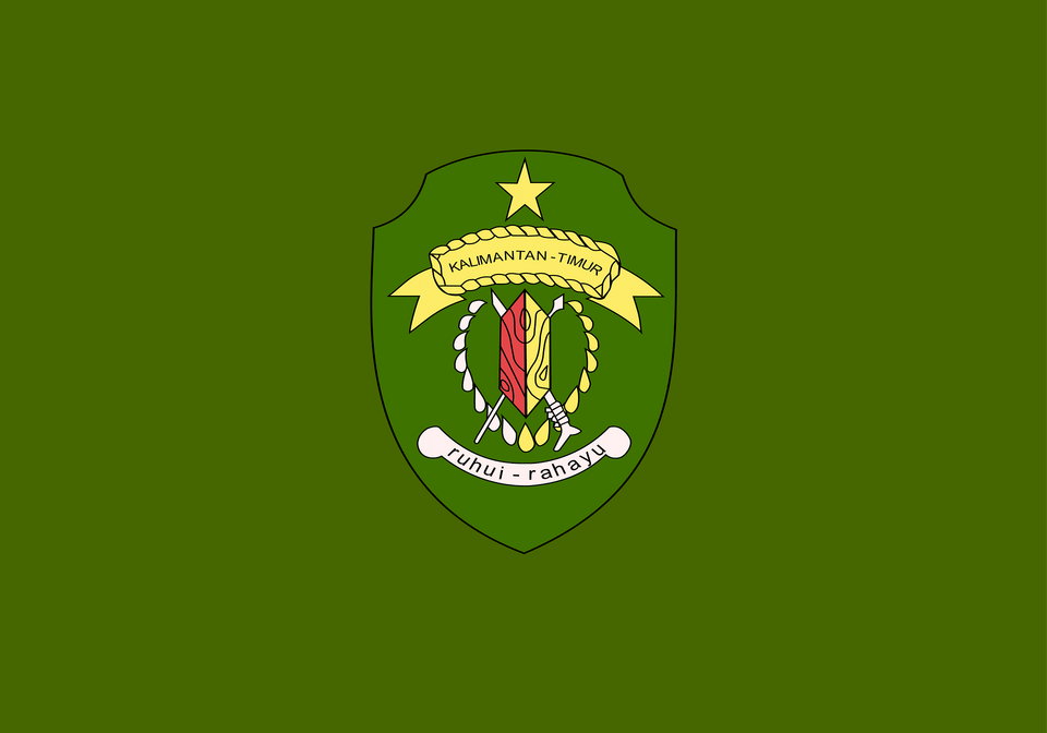 Flag Of East Kalimantan Clipart, Logo, Symbol, Badge, Emblem Png Image