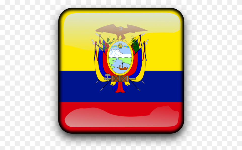 Flag Of Ecuador Computer Icons Ecuadorian Glossy Flag Keychain Adult Unisex Pale, Emblem, Symbol, Logo Png
