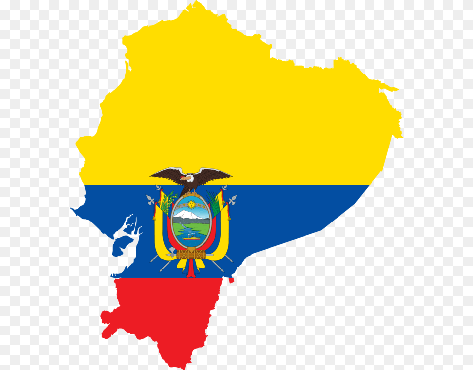 Flag Of Ecuador National Flag Map Ecuador Flag And Map, Chart, Plot, Animal, Bird Free Png Download