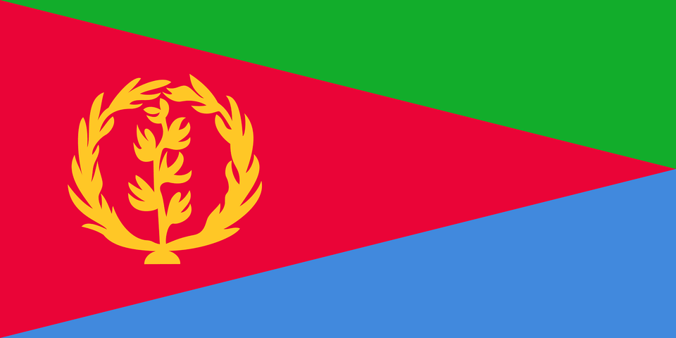 Flag Of Eritrea Clipart, Emblem, Symbol, Flower, Plant Free Png