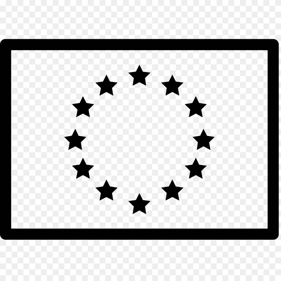 Flag Of Europe Icon, Gray Free Png