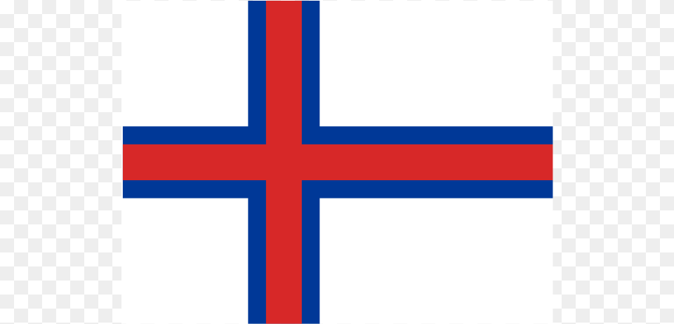 Flag Of Faroe Islands Logo Electric Blue, Cross, Symbol Free Transparent Png