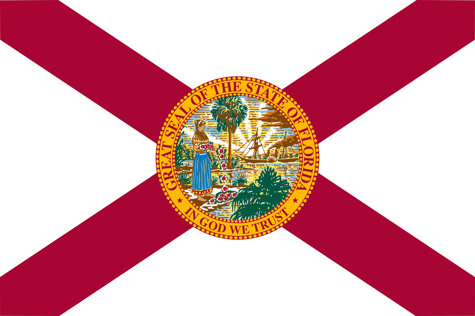 Flag Of Florida Clipart, Badge, Logo, Symbol, Person Png