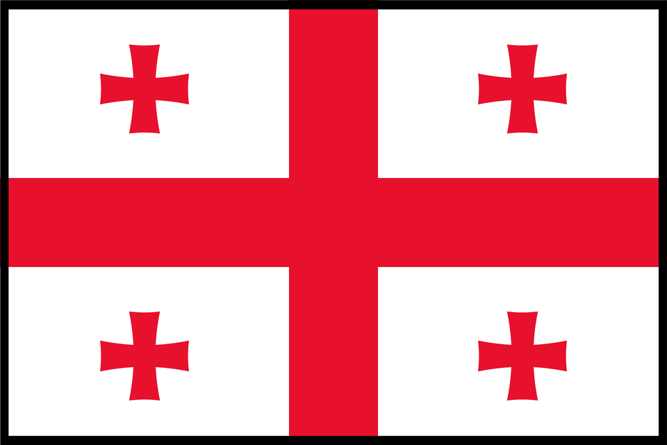 Flag Of Georgia Bordered Clipart, First Aid, Symbol Png Image