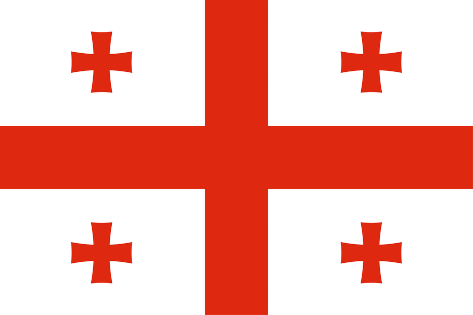 Flag Of Georgia Official Clipart, Symbol, Cross, First Aid Png Image