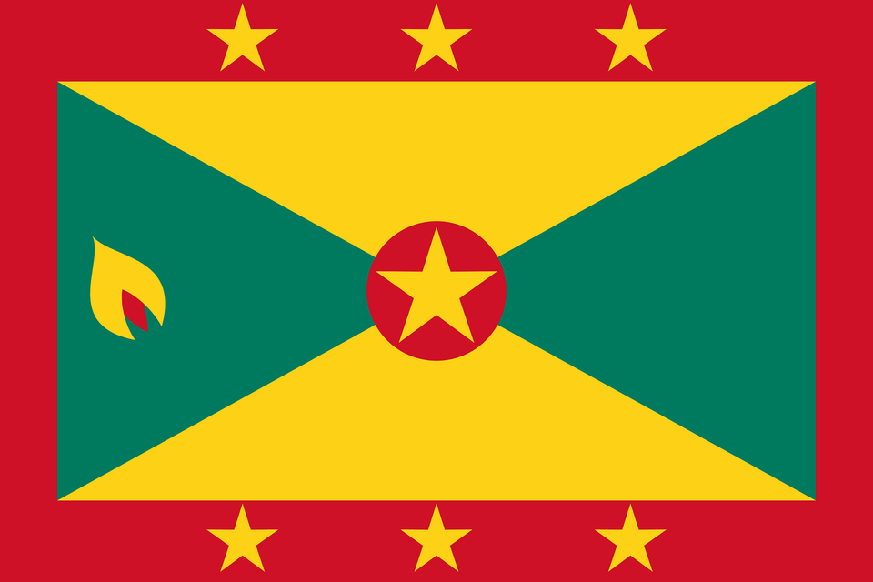 Flag Of Grenada 3 2 Clipart, Star Symbol, Symbol Png