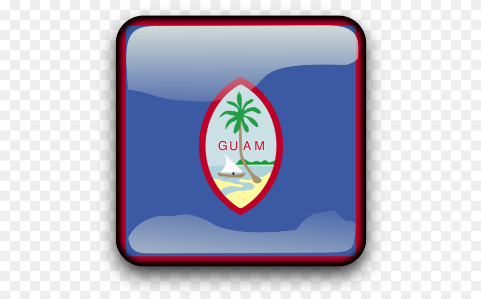 Flag Of Guam Flag Of Guam National Flag Seal Of Guam Guam Flag, Water, Vehicle, Transportation, Sea Free Png Download