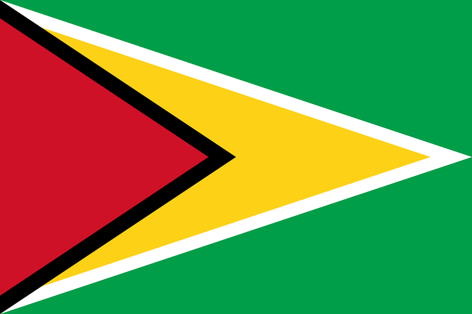 Flag Of Guyana 3 2 Clipart, Triangle Png Image