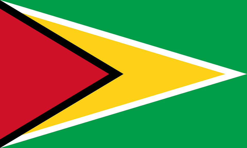 Flag Of Guyana Clipart, Triangle Free Png
