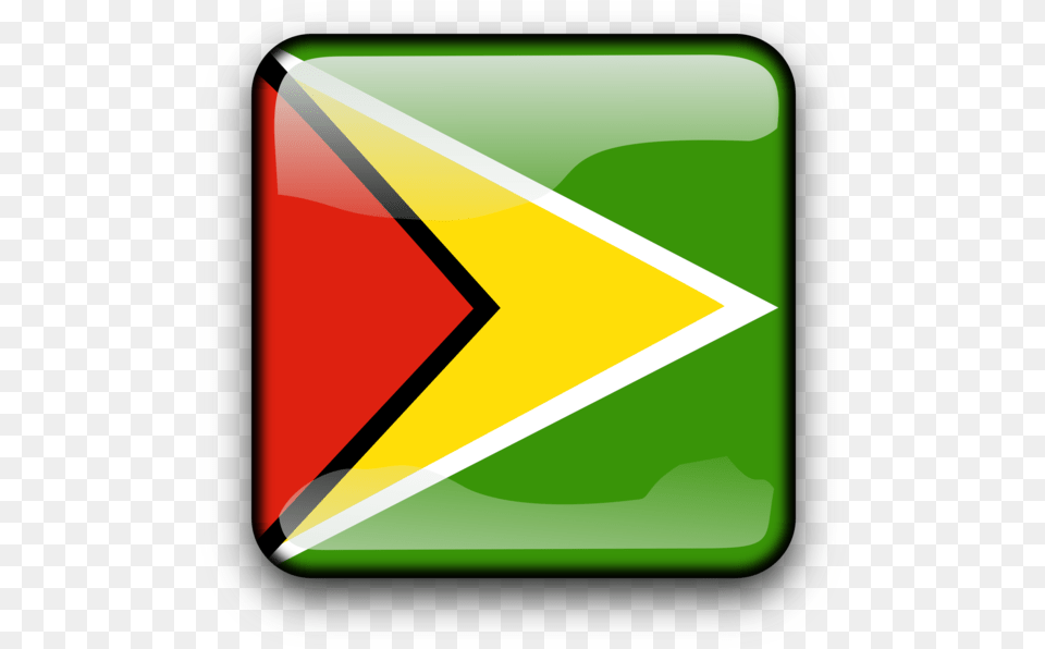 Flag Of Guyana Computer Icons Flag Of Barbados Flag Of Guyana, Triangle Free Transparent Png