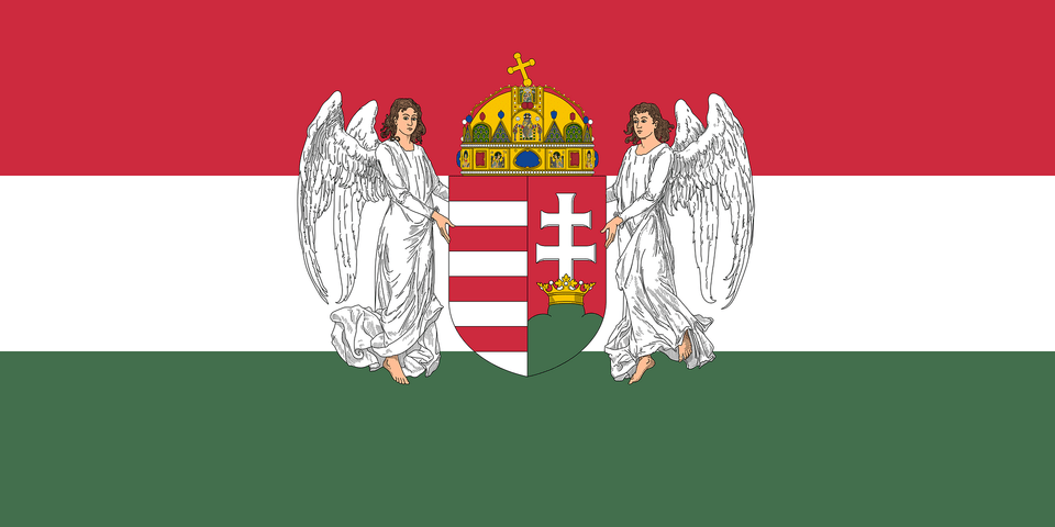 Flag Of Hungary 1896 1915 Angels Clipart, Adult, Female, Person, Woman Png Image