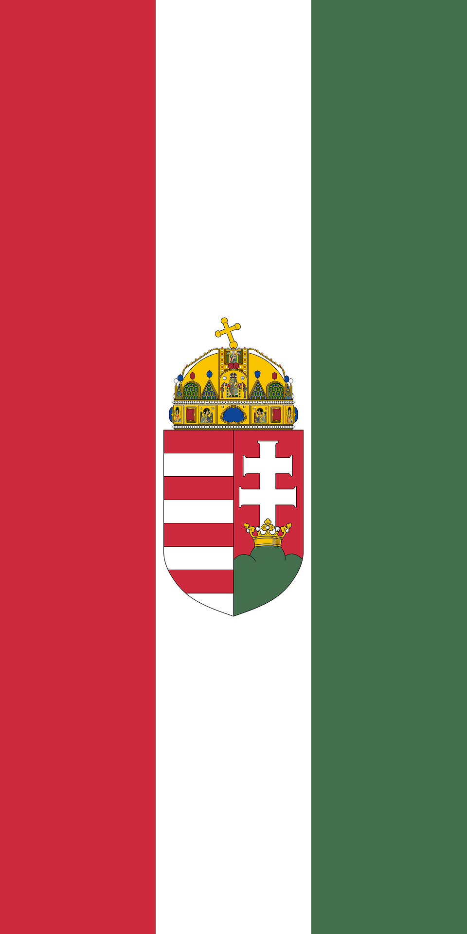 Flag Of Hungary 1915 1918 1919 1946 Vertical Clipart Free Transparent Png
