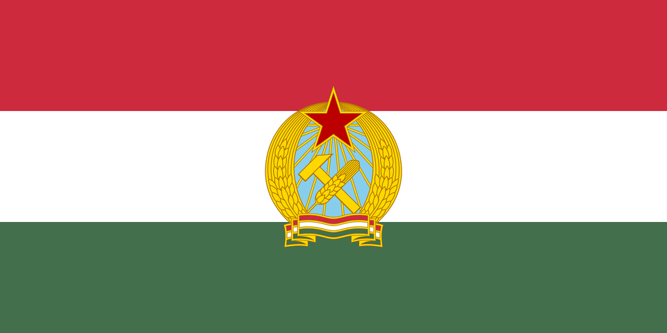 Flag Of Hungary 1949 1956 1 2 Aspect Ratio Clipart, Logo Png Image