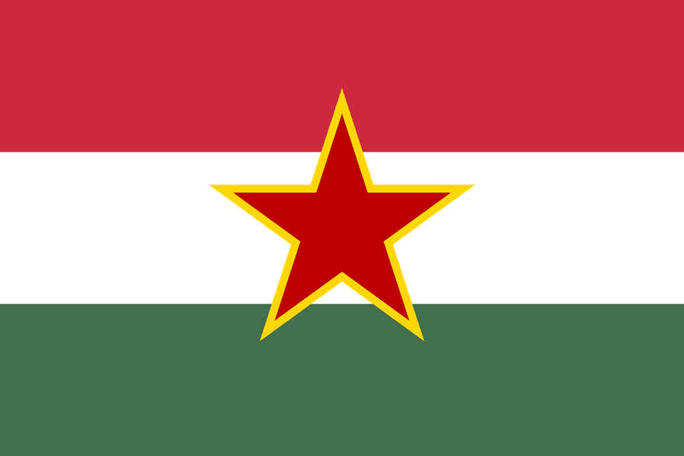 Flag Of Hungary 1949 Proposal Clipart, Star Symbol, Symbol Png Image