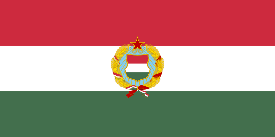 Flag Of Hungary With Kdr Coat Of Arms Clipart Png Image