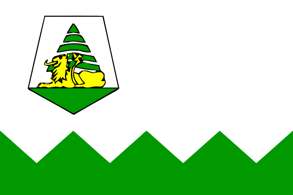 Flag Of Ifrane Province Clipart, Green, Triangle, Symbol, Recycling Symbol Png