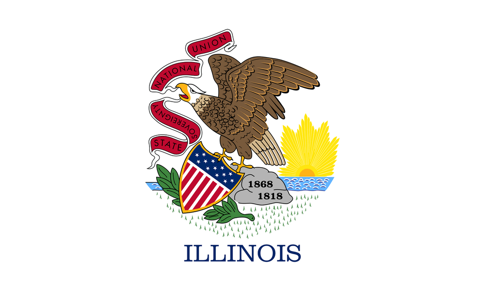 Flag Of Illinois Clipart, Animal, Bird, Logo, Eagle Free Png